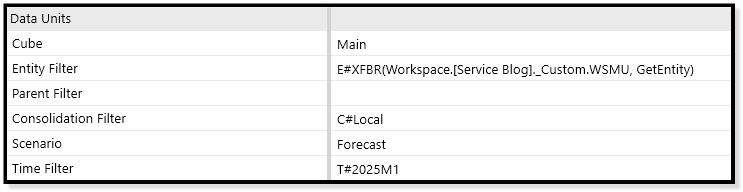 Data Management Step Data Unit Configuration
